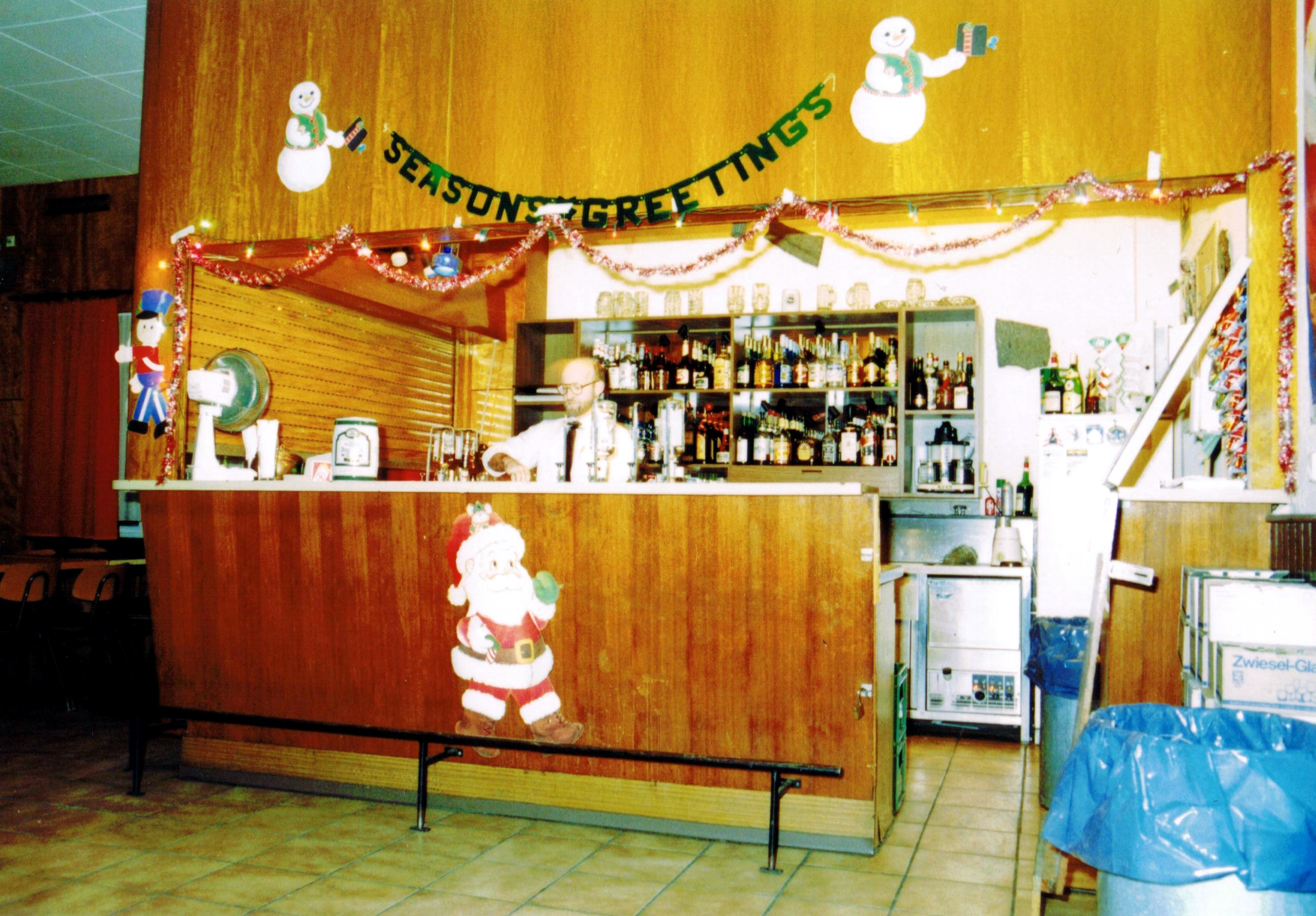 Tom Moore tending bar at the Room International(1989)... photo by Phantom of the flicks (Flickr)