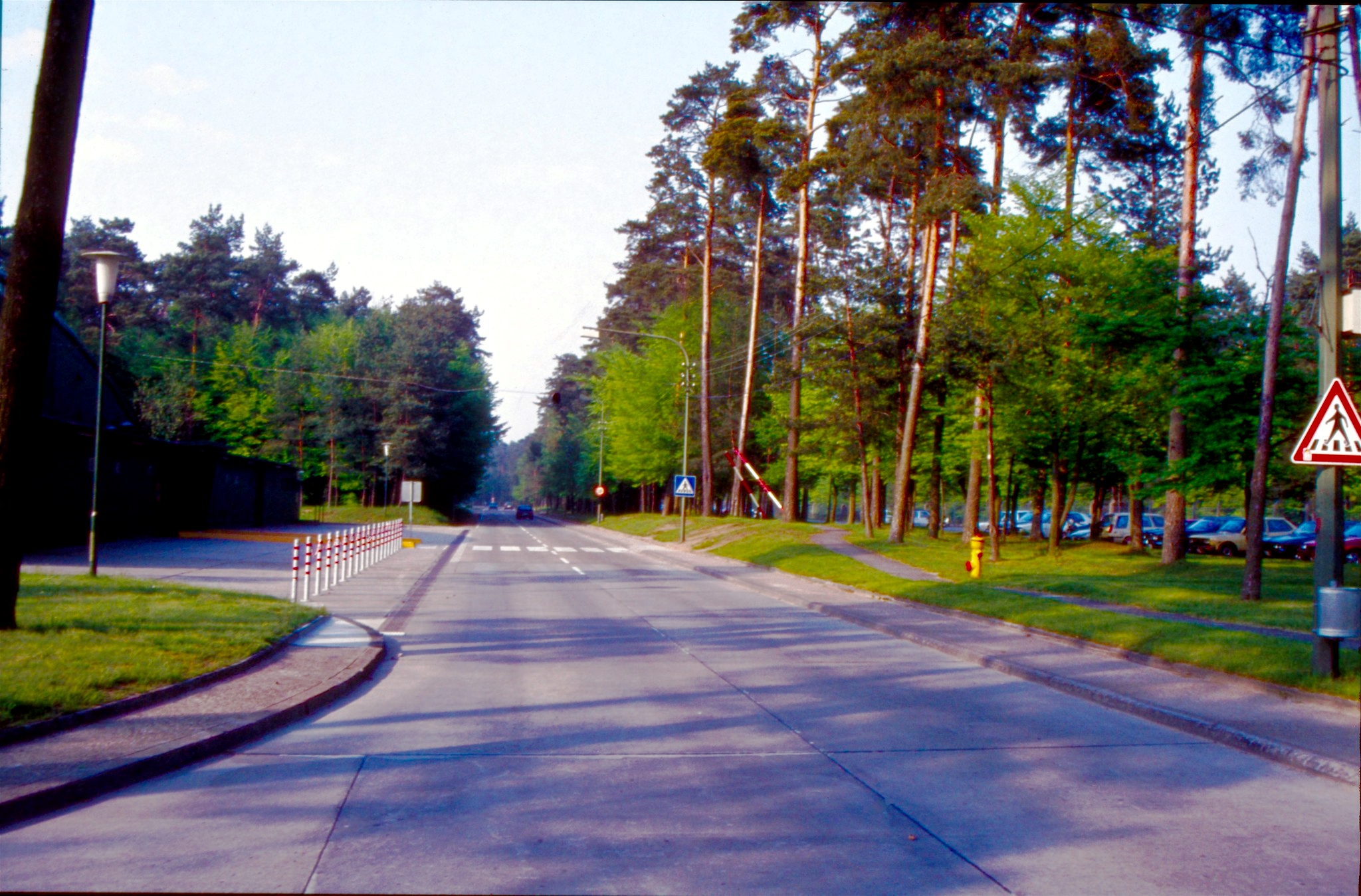 Base main gate ahead, with Schwarzwald Arena on the left(1985)... photo by Mike Brown (Flickr)