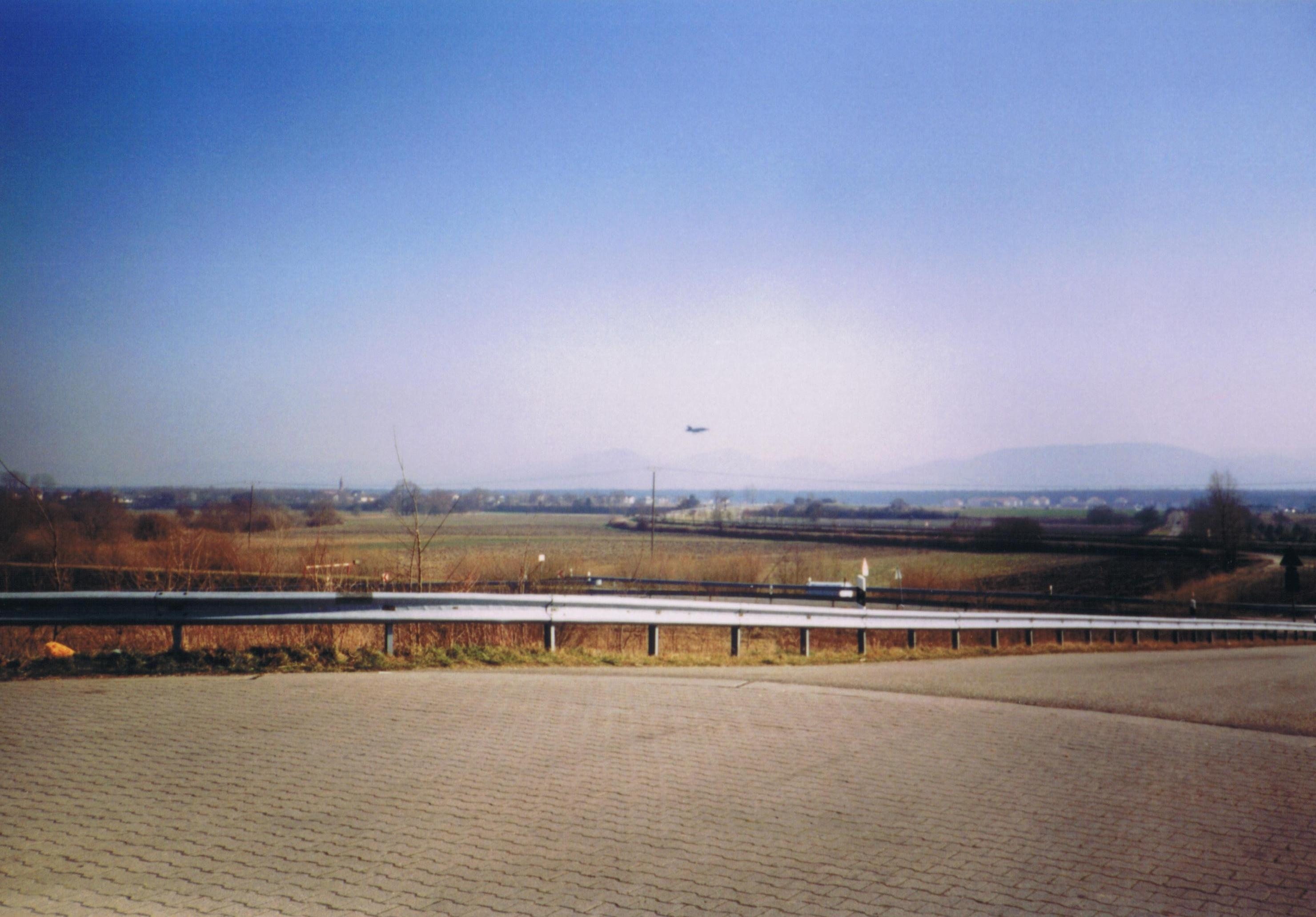 Above Hugie, returning home after a mission(1980s)... photo by Phantom of the flicks (Flickr)