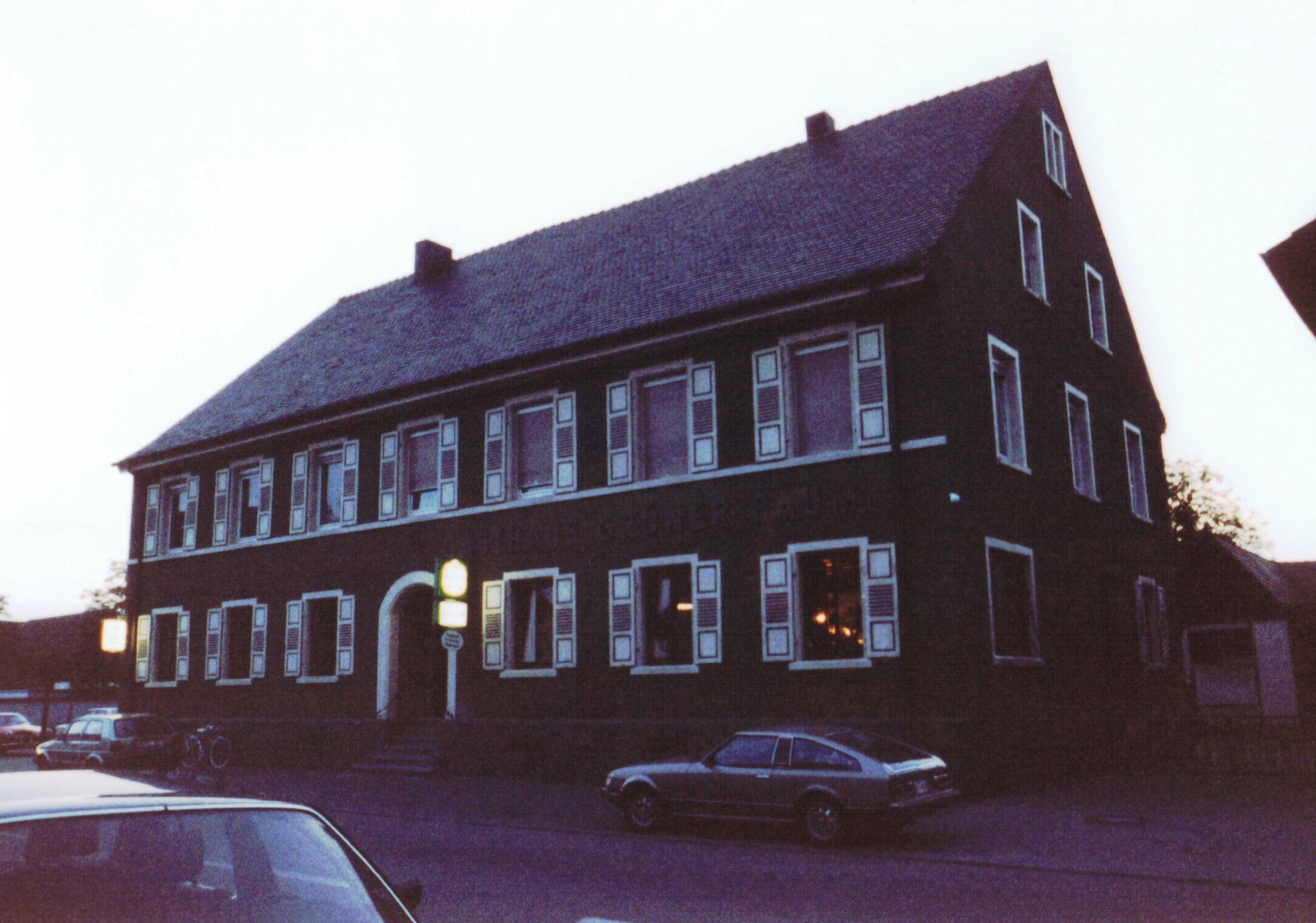 Isn't that my car in front of the Gasthaus Grüner Baum?(1980s)... photo by Phantom of the flicks (Flickr)