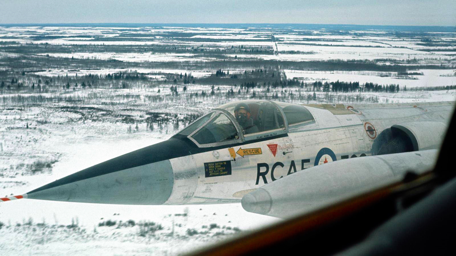 Canadian Armed Forces CF-104s depart CFB Cold Lake in Alberta, Canada