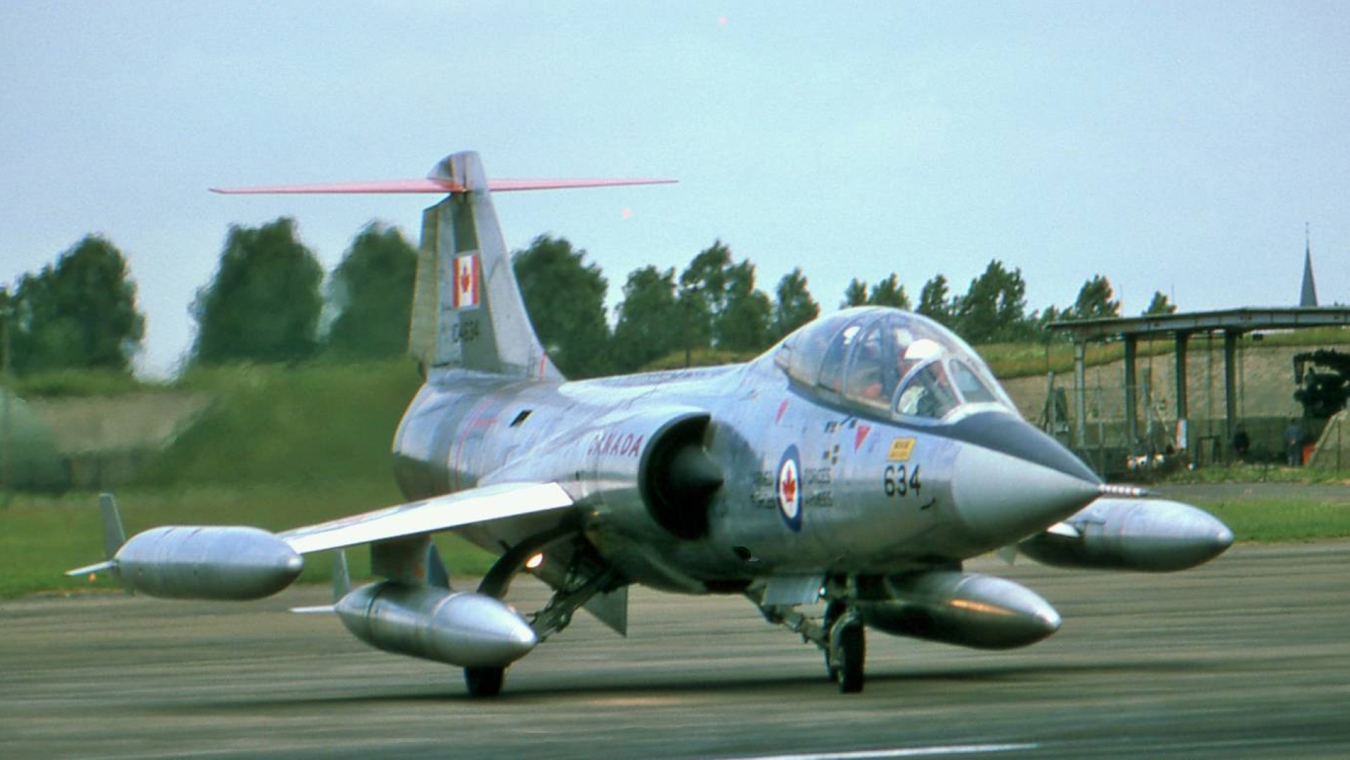 Canadian Armed Forces CF-104D (104634) departing RAF Wildenrath in West Germany