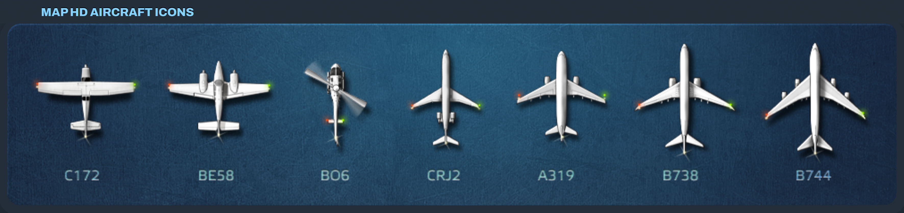 Remote flight map hd~06~map hd aircraft icons