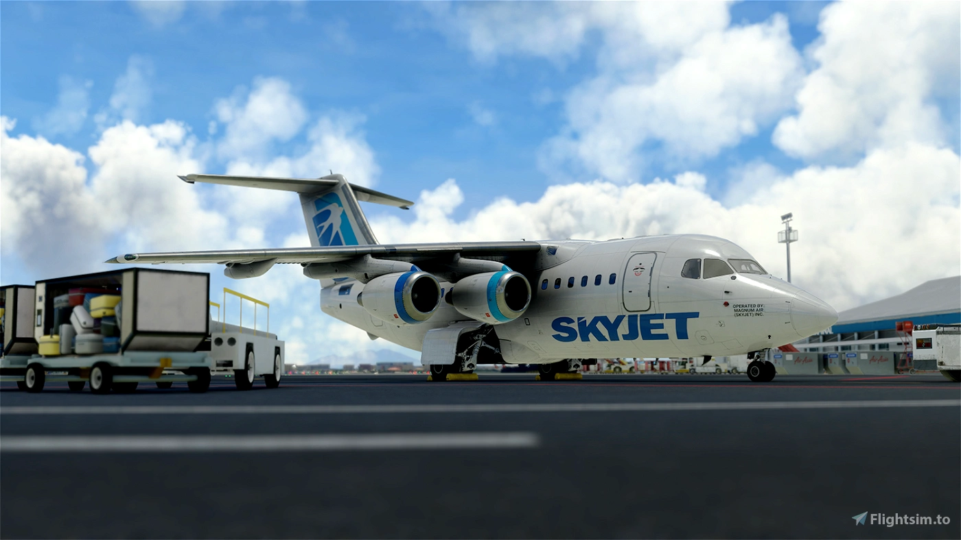 Skyjet airlines just flight bae 146 100 hi def rp c8538 yFAMC 1