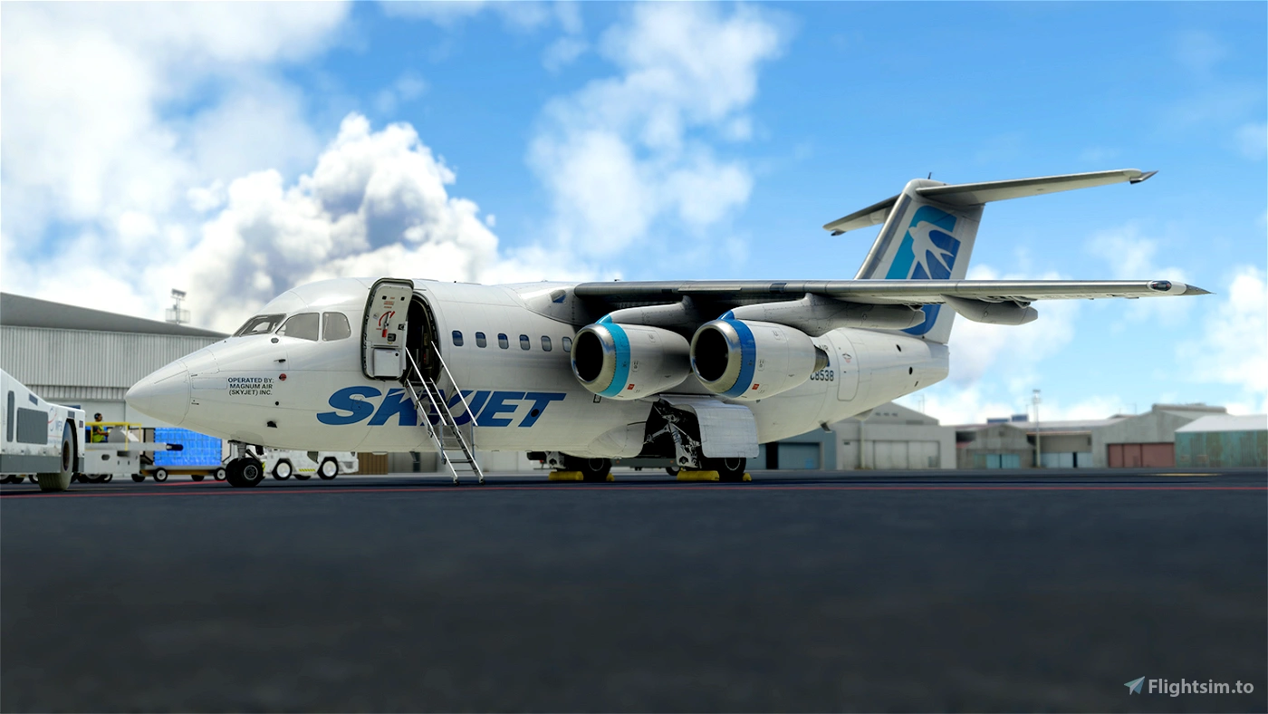 Skyjet airlines just flight bae 146 100 hi def rp c8538 ymhG8 1