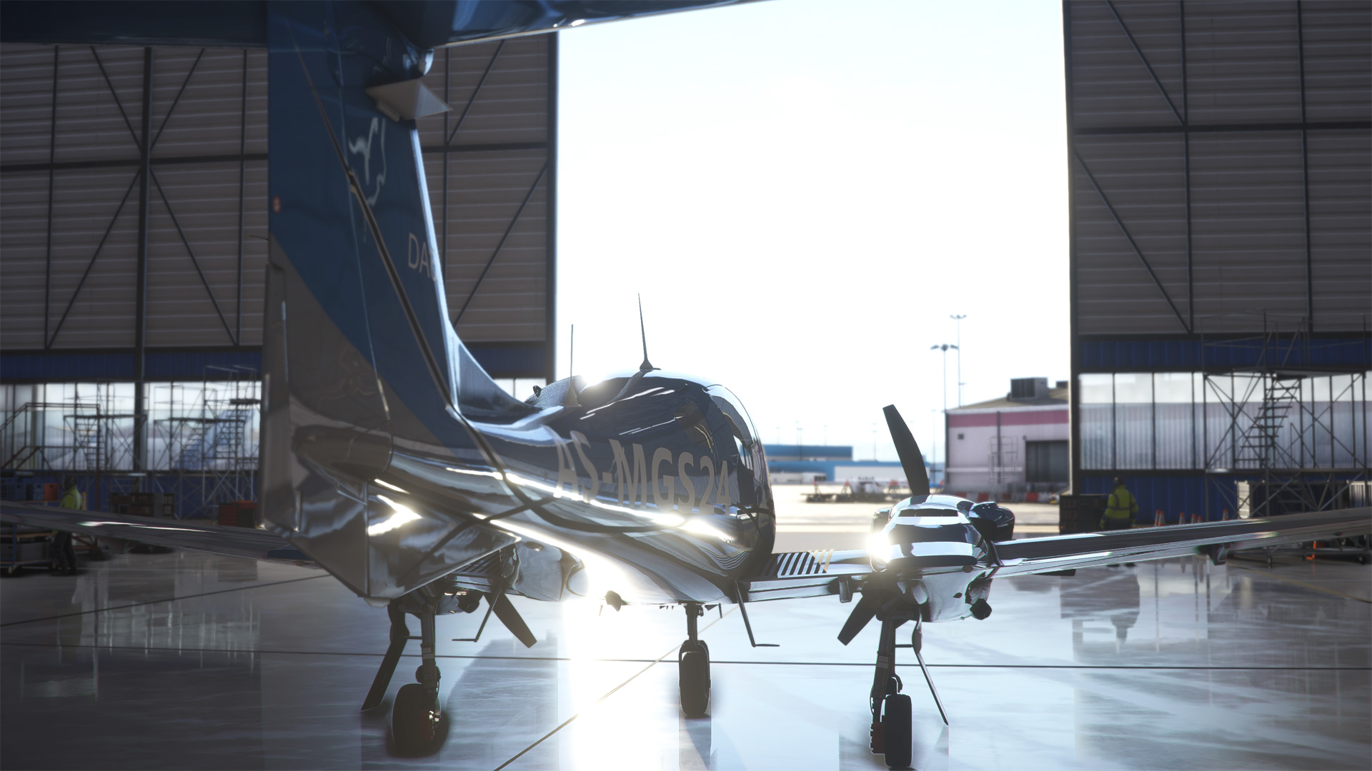 Micrsoft flight simulator simulation hangar 0